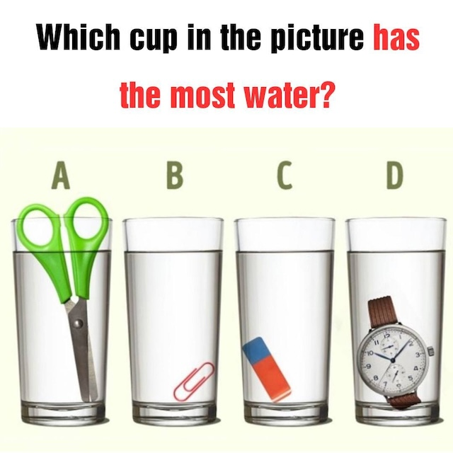 Which Glass Holds the Most Water? Unraveling the Puzzle of Water Displacement