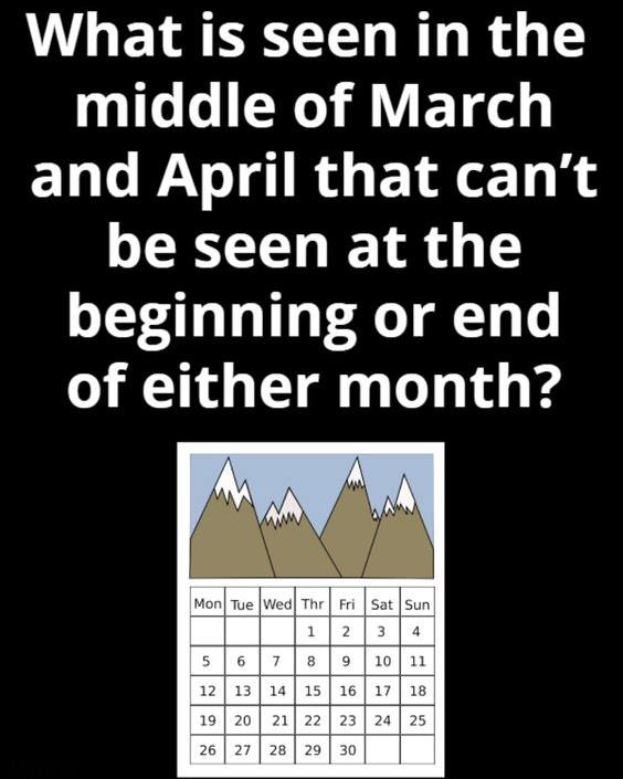 What’s Found in the Middle of March and April? The Answer Will Surprise You!