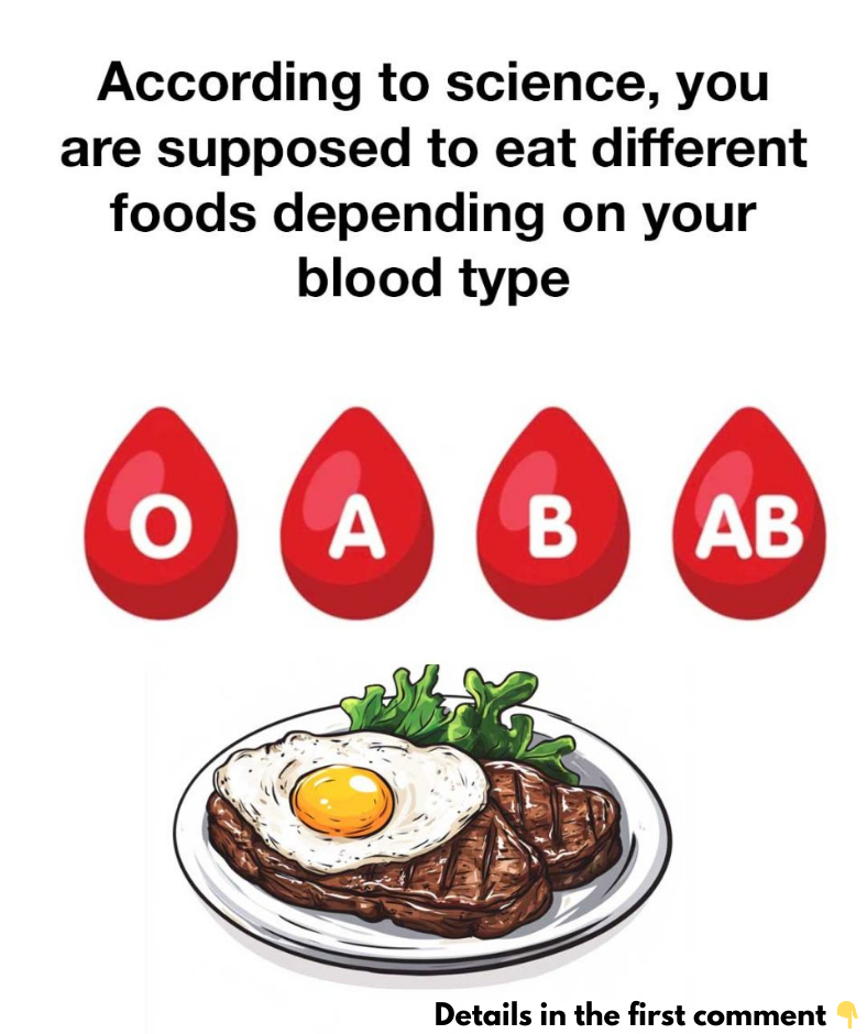 According to science, you are supposed to eat different foods depending on your blood type