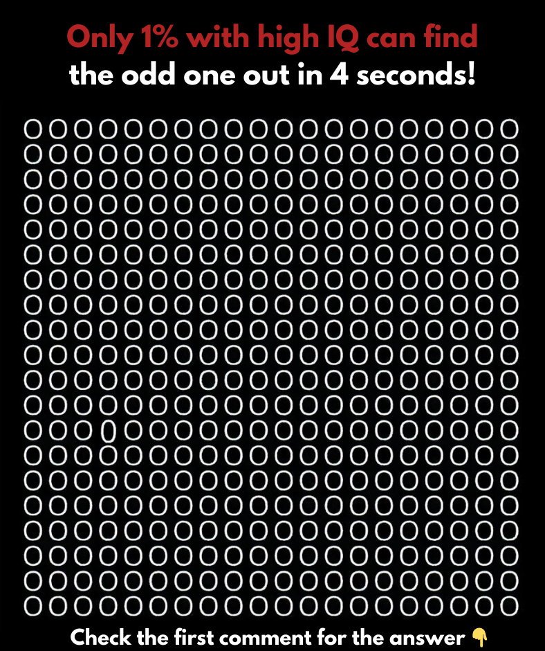 Only 1% with high IQ can find the odd one out in 4 seconds!