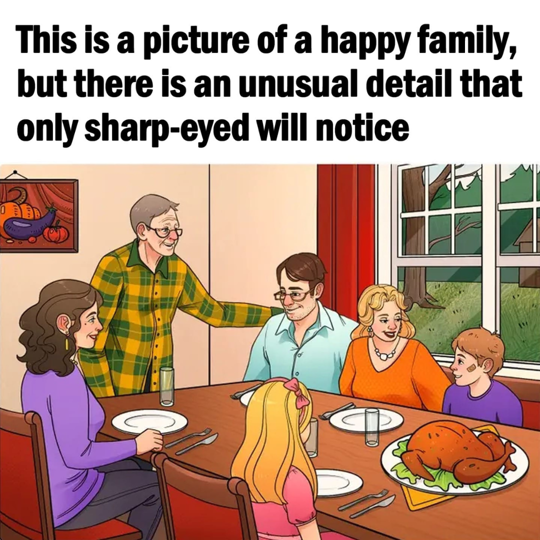 Brain Teaser: Can You Post The Mistake in This Family’s Dining Table Picture in 10 Seconds Or Less?