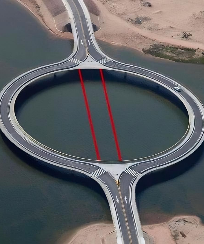 Circular Bridge Built to Slow Traffic