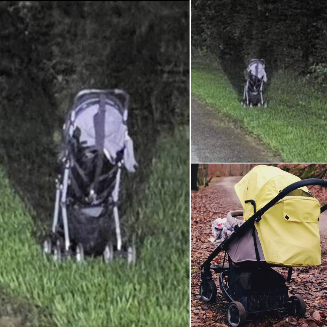 If you find an abandoned stroller at the roadside, here’s why you might want to wait before getting out of your vehicle