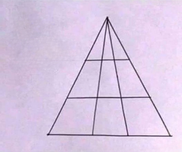 How many triangles do you see here?