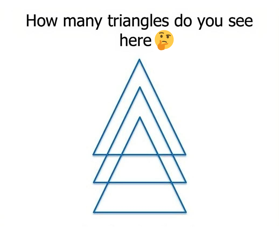 Boost your brainpower with this fun and challenging puzzle! – How many triangles do you see here?