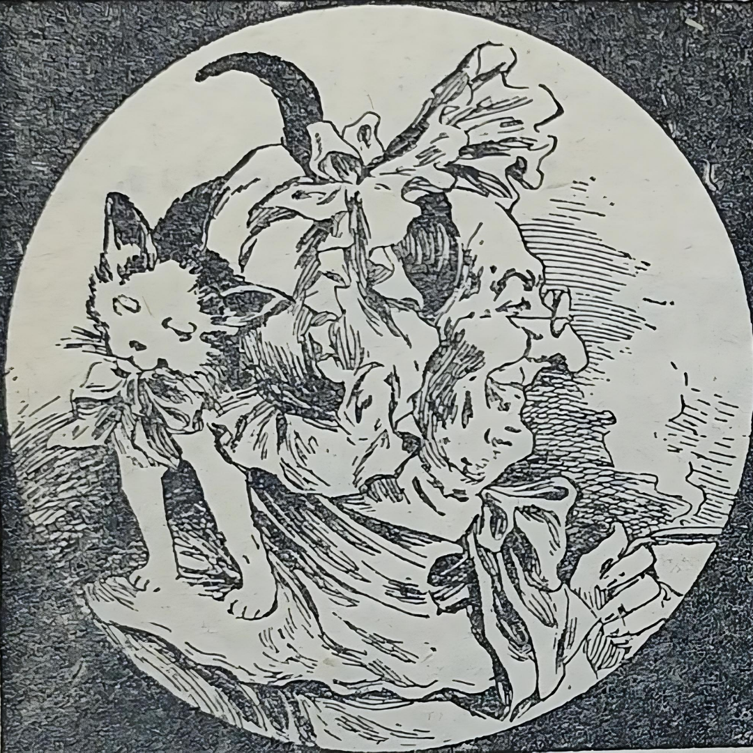 In the image, the cat can be clearly seen standing on the woman’s shoulder, but not everyone can spot where the man is