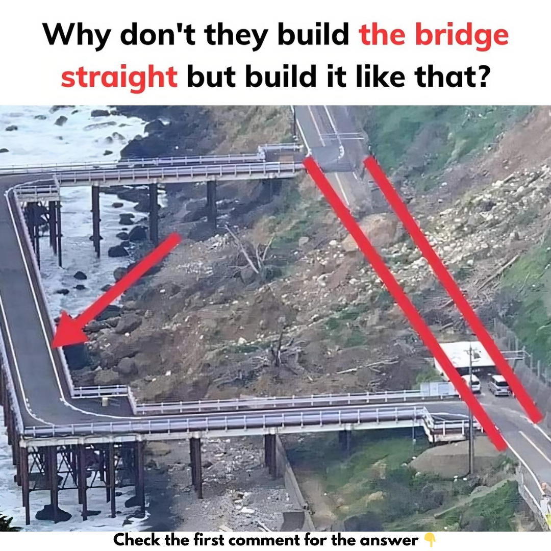 They didn’t build the bridge straight but built it like this. What’s the reason?