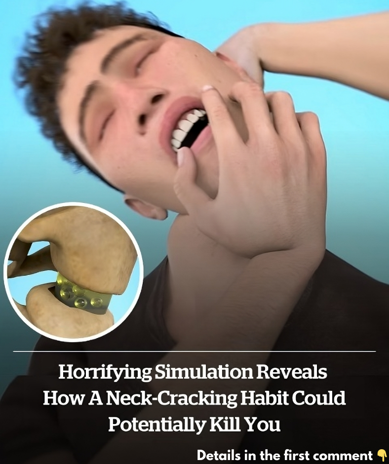 Horrifying simulation reveals how a neck – cracking habit could potentially kill you