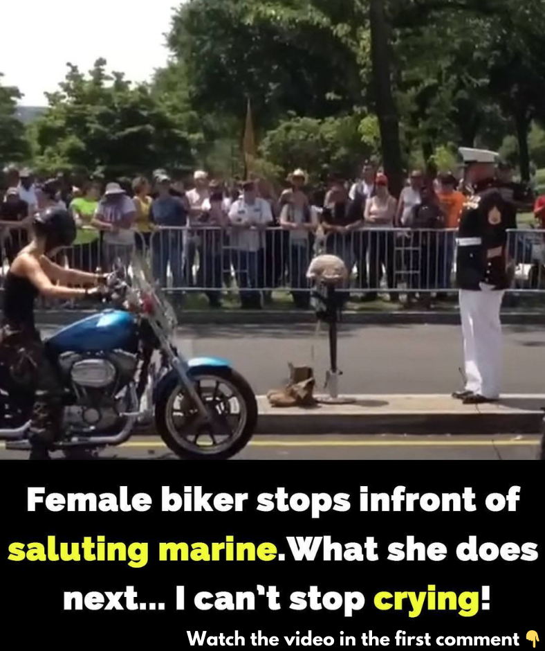 Biker Chick’s Move at Rolling Thunder Gets Everyone Cheering!