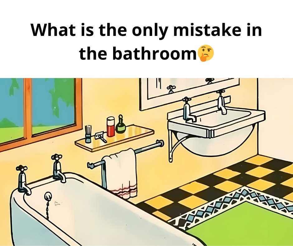 What is the only mistake in the bathroom