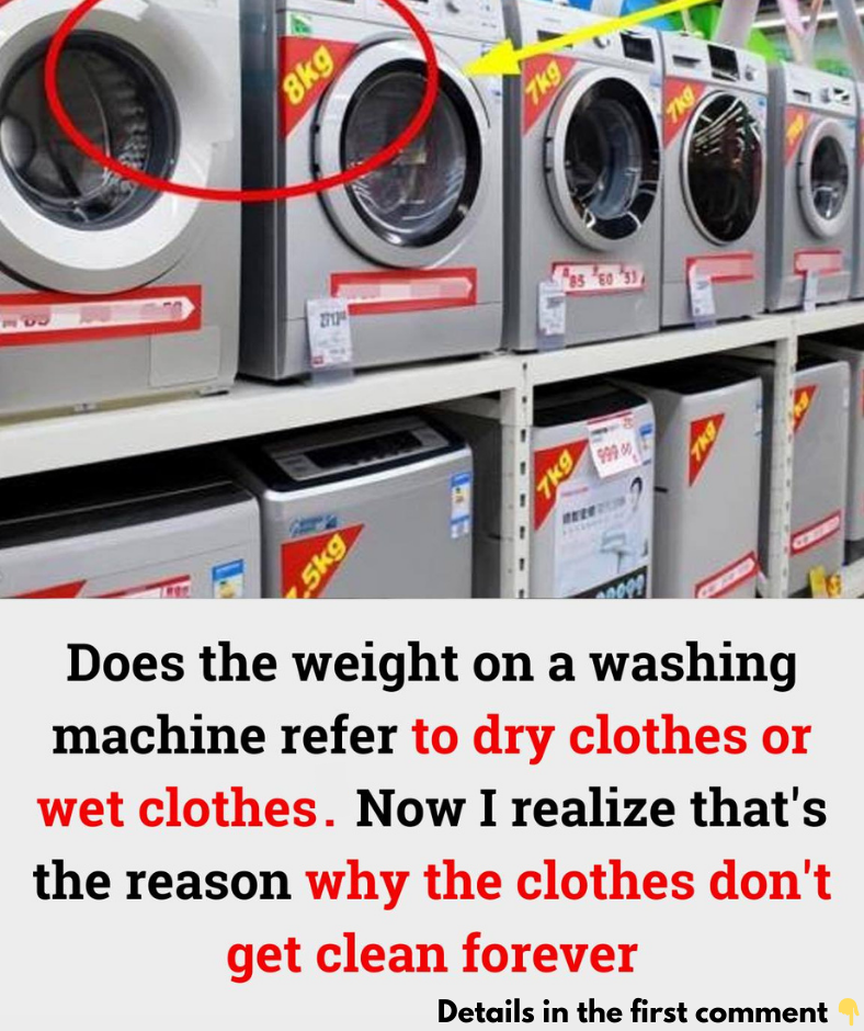 Is the weight on the washing machine for dry clothes or wet clothes. Now I realize that clothes never stay clean because…