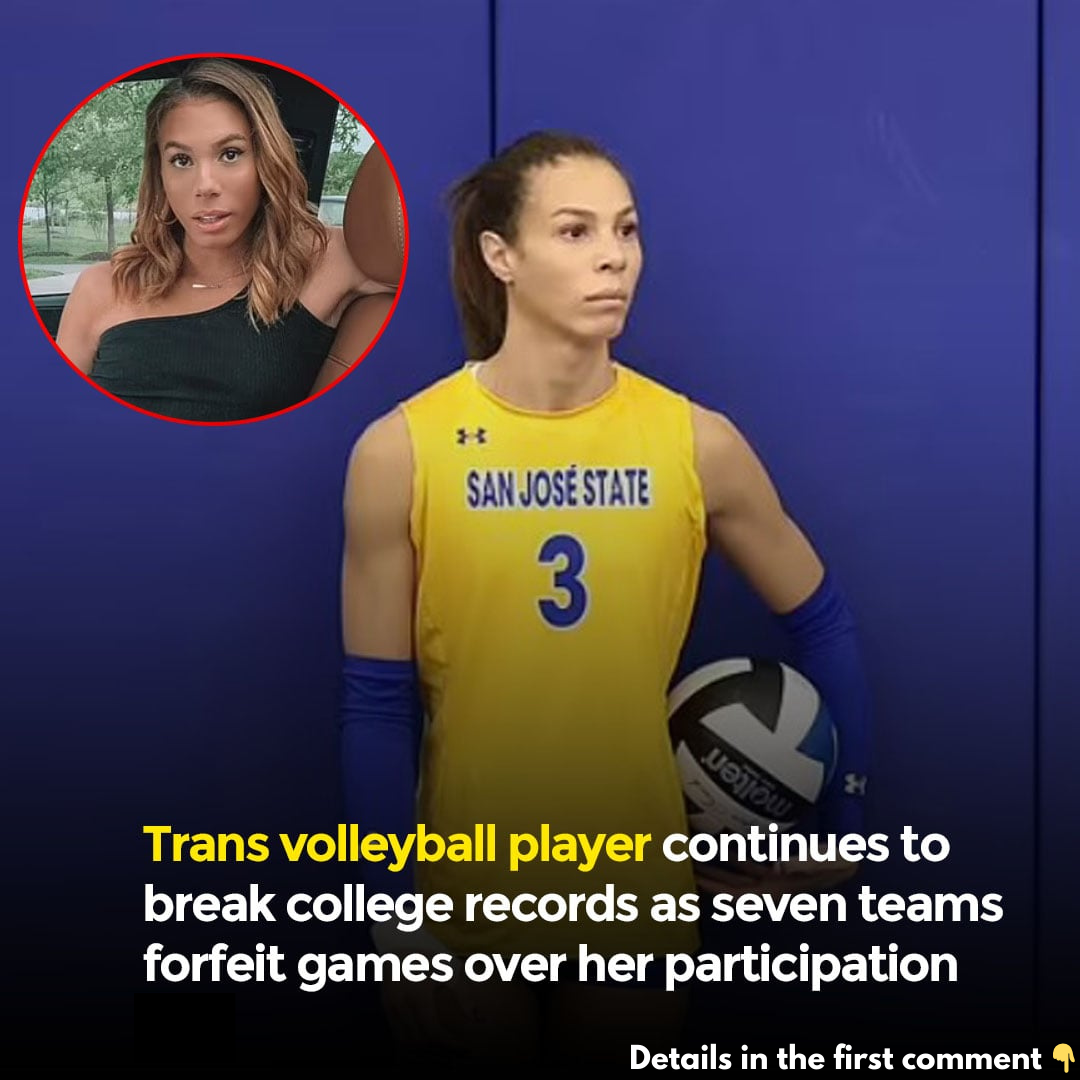 Trans volleyball player continues to break college records as seven teams forfeit games over her participation