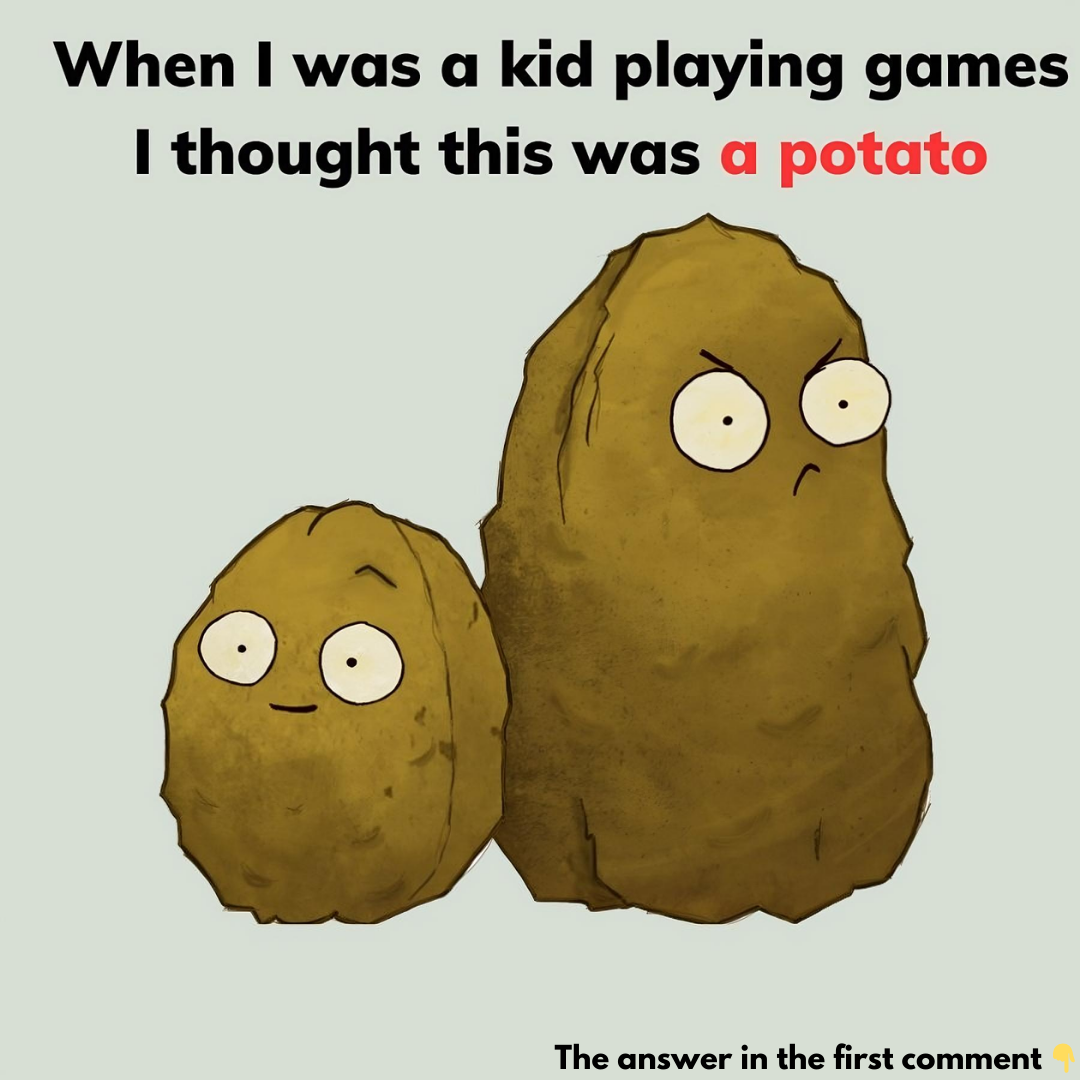 When I was a kid playing games I thought this was a potato