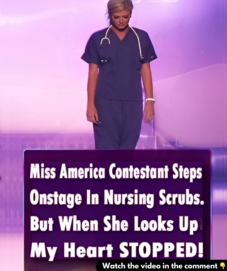 Miss America Contestant Steps Onstage In Nursing Scrubs. But When She Looks Up. My Heart STOPPED! 