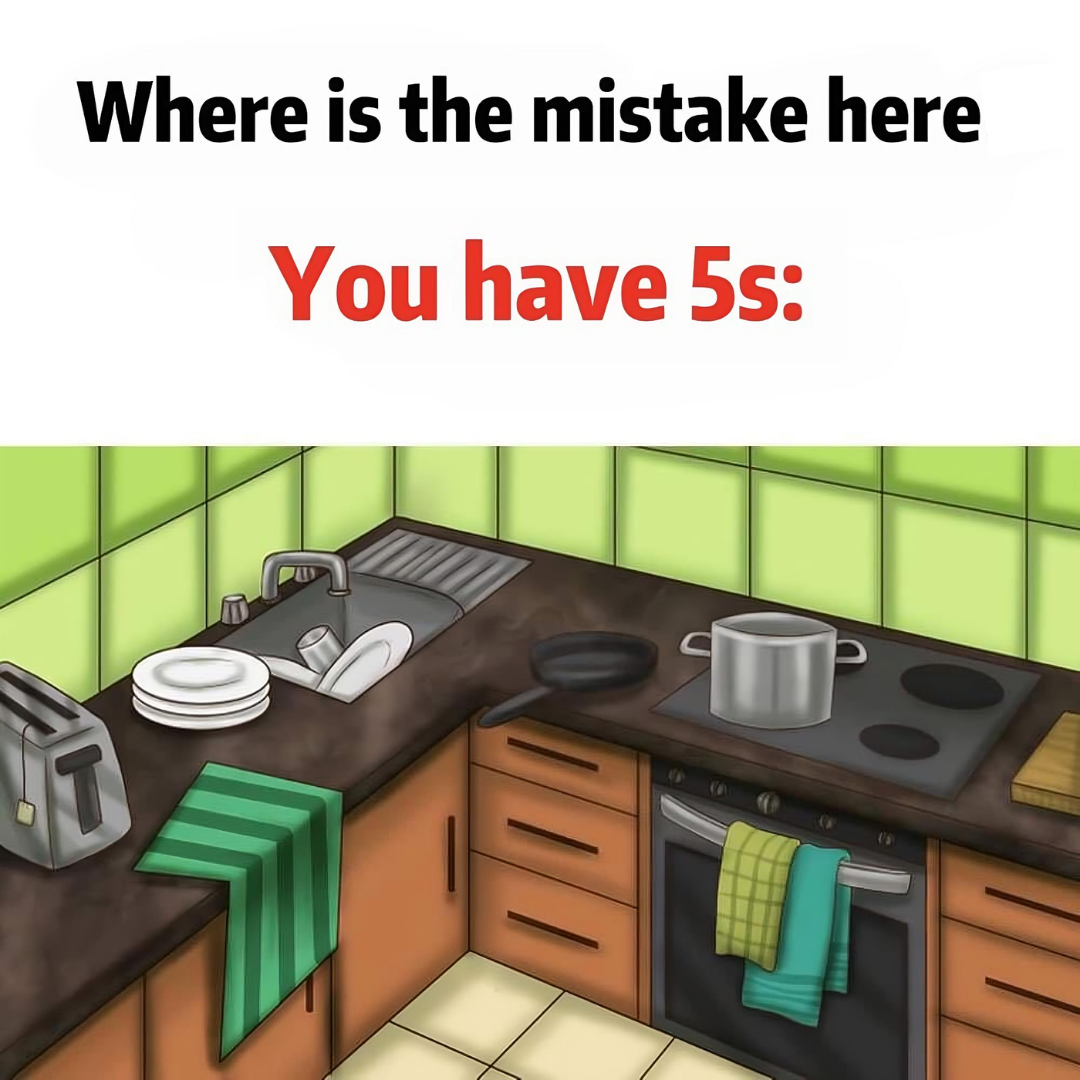 Discovered a strange error in the kitchen that makes you unable to take your eyes off