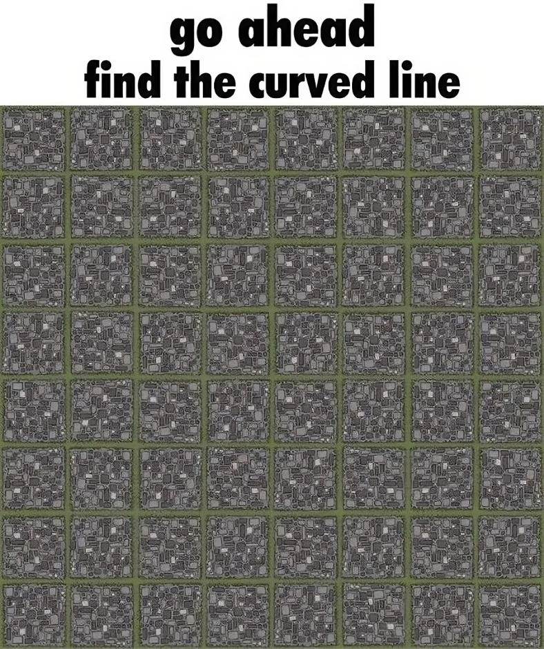 Challenge: Find the curve in the photo.