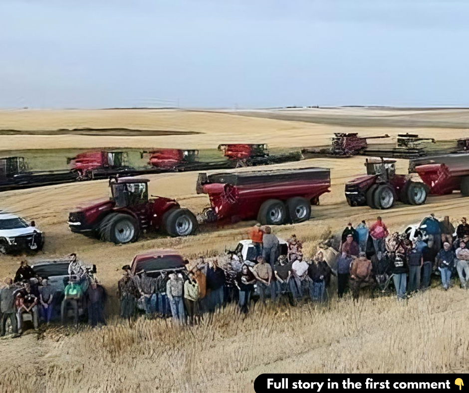 After a farmer suffered a heart attack, his neighbors banded together to harvest hiscrops