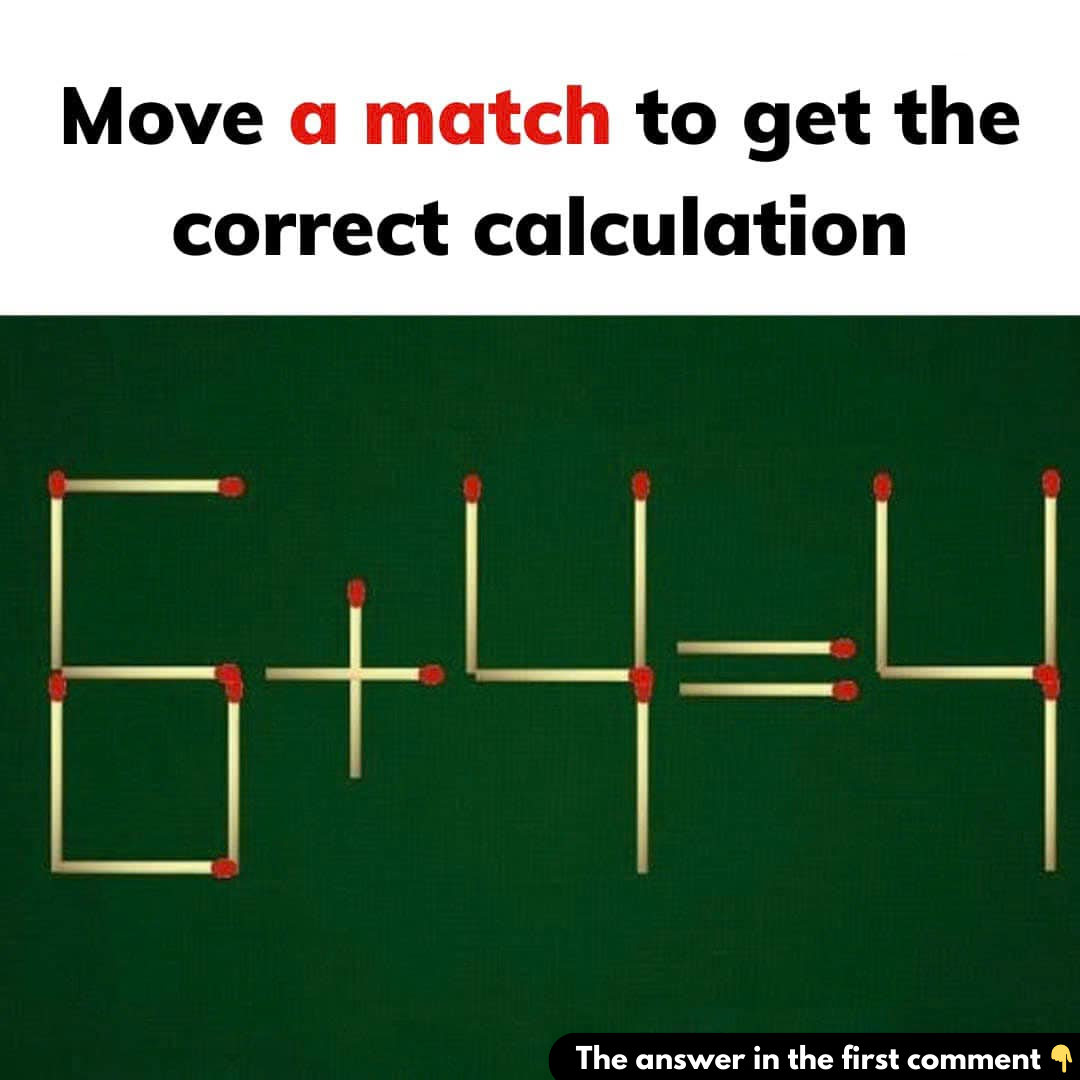 Move a match to get the correct calculation