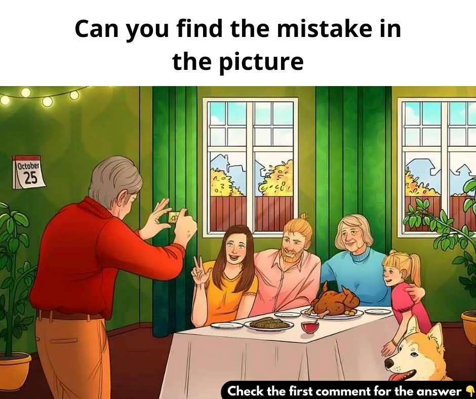 Find the Mistake in Thanksgiving Picture in 5 Seconds