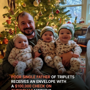 Poor Widower Struggling to Raise His Adopted Triplets Gets Letter from Santa