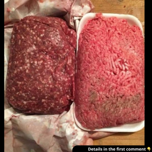 Know what you’re buying. This picture has store beef(right), and farm beef(left). There is an obvious visible difference between the two but the differences don’t stop there!