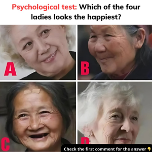  Which of the four ladies looks the happiest. How lucky are you in old age