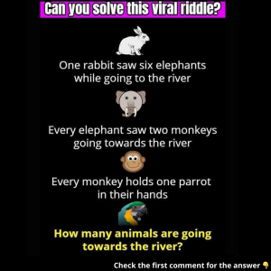 Can You Solve This Viral Riddle? Figure Out How Many Animals Are Heading to the River!