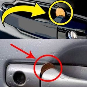 If you see a coin stuck in your car door handle, you’d better call the police If you see a coin stuck in your car door handle, you’d better call the police