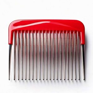 I found a tiny red object in a kitchen drawer that looks like a comb and has lengthy metal prongs. Do you know what it is?