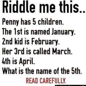 The Fifth Child’s Name is Not What You Think – Solve the Riddle!