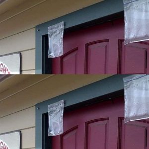 Many People Are Hanging Bags Of Water Above Their Doors To Deter Bugs