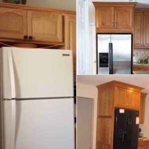 Here’s what the cupboards above your fridge are for Here’s what the cupboards above your fridge are for