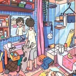 Can you find these hidden objects: rake, pennant, triangular ruler, fish.