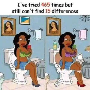Only a person with a high IQ can find the 15 differences