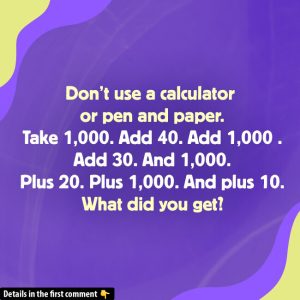 Do You Have What It Takes? Unlock the Answer Using Only Your Mental Math!