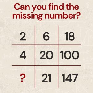 BRAIN-TEASING MATH RIDDLE: CAN YOU SPOT THE MISSING NUMBER?