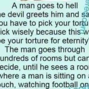 A man arrives in the afterlife and finds himself face-to-face with the Devil A man arrives in the afterlife and finds himself face-to-face with the Devil