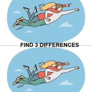 Spot the Difference Challenge: Can You Find the 3 Hidden Changes in This Flying Duo Image?