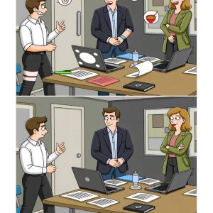 Can You Spot All 15 Differences in This Office Scene? Reveal Your Findings! Can You Spot All 15 Differences in This Office Scene? Reveal Your Findings!