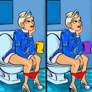 Only the Sharpest Eyes Can Spot All 5 Differences in This Frosty Bathroom Puzzle!