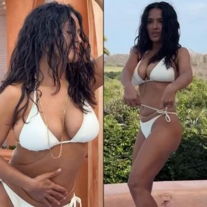 Salma Hayek Dances In White String Bikini In Instagram Video Salma Hayek Dances In White String Bikini In Instagram Video