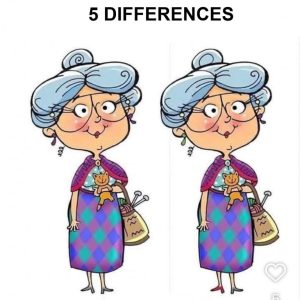 Only 1 in 10 People Can Find All 5 Differences in This Grandma Puzzle! Can You?