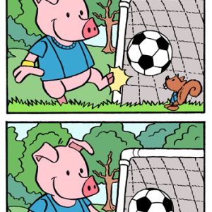 Can You Outsmart This 7-Difference Puzzle? Piggy’s Soccer Showdown